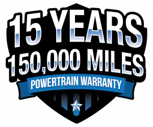 15 Year 150,000 Mile Warranty