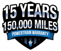 15 Year 150,000 Mile warranty