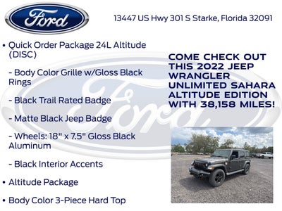 2022 Jeep Wrangler Unlimited Sahara Altitude