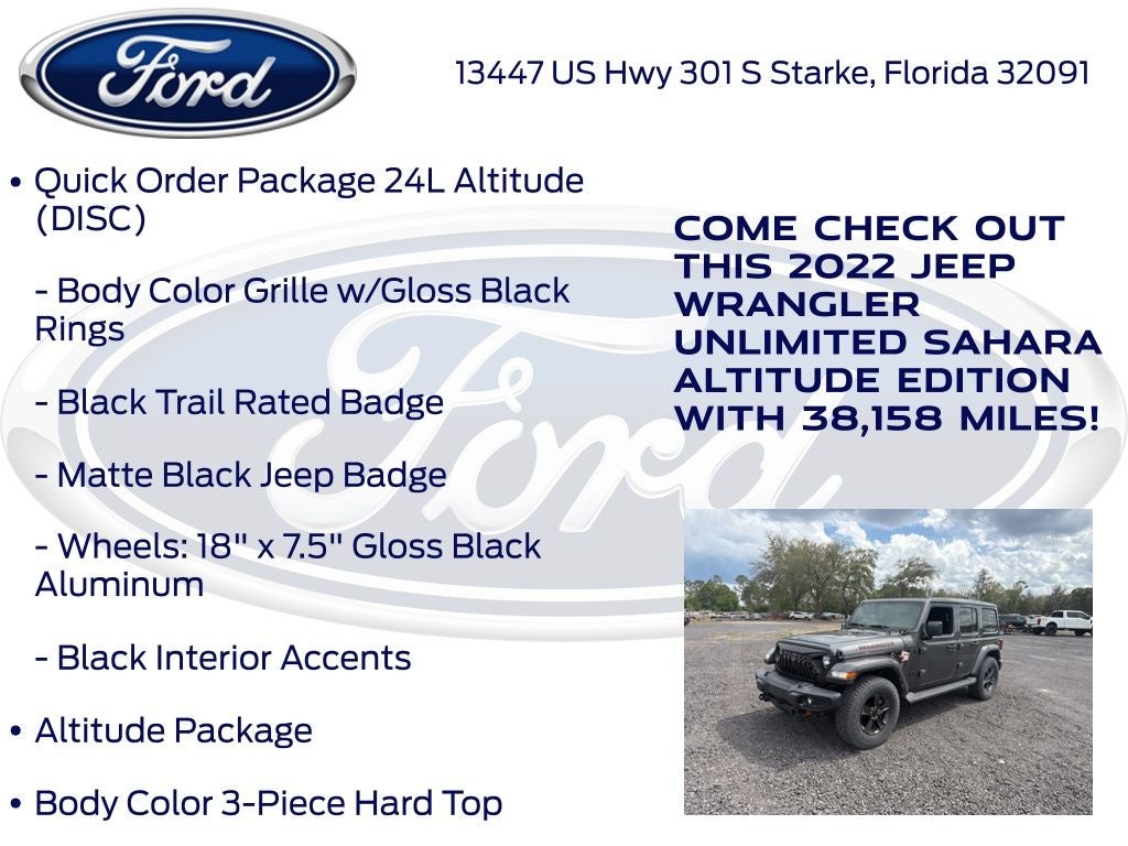 2022 Jeep Wrangler Unlimited Sahara Altitude