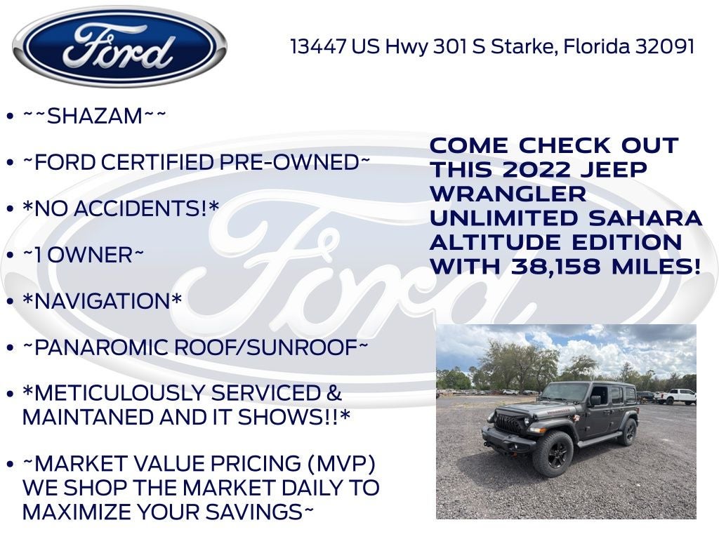 2022 Jeep Wrangler Unlimited Sahara Altitude