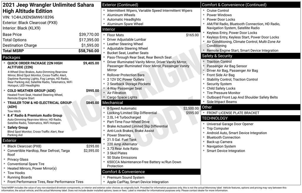 2021 Jeep Wrangler Unlimited Sahara High Altitude