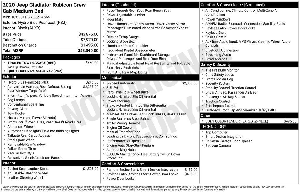 2020 Jeep Gladiator Rubicon