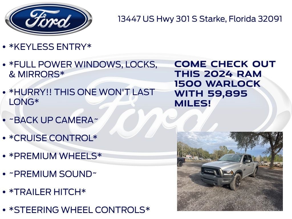 2024 RAM 1500 Classic Warlock -CERTIFIED-
