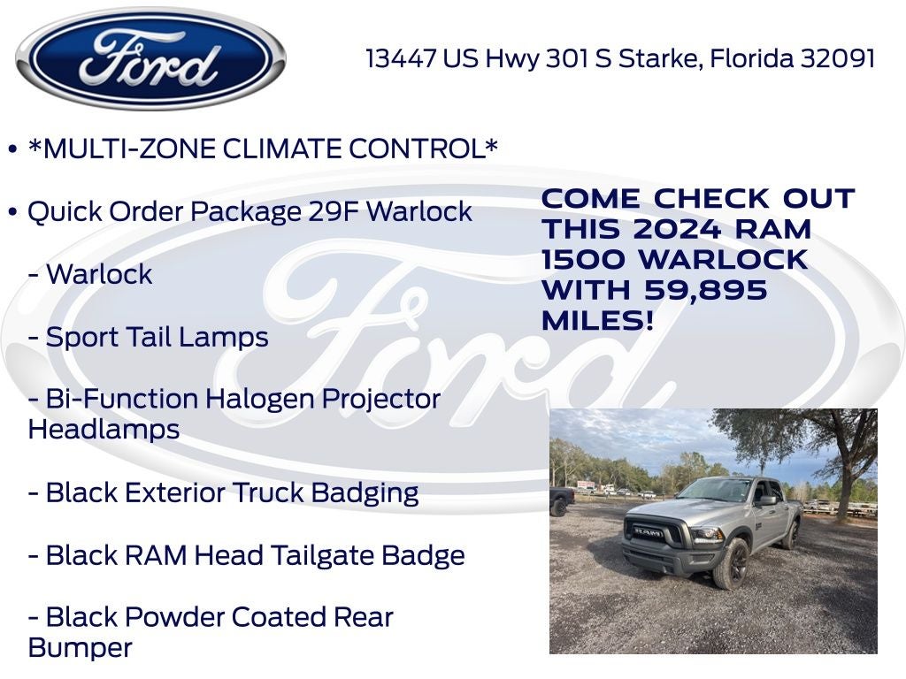 2024 RAM 1500 Classic Warlock -CERTIFIED-