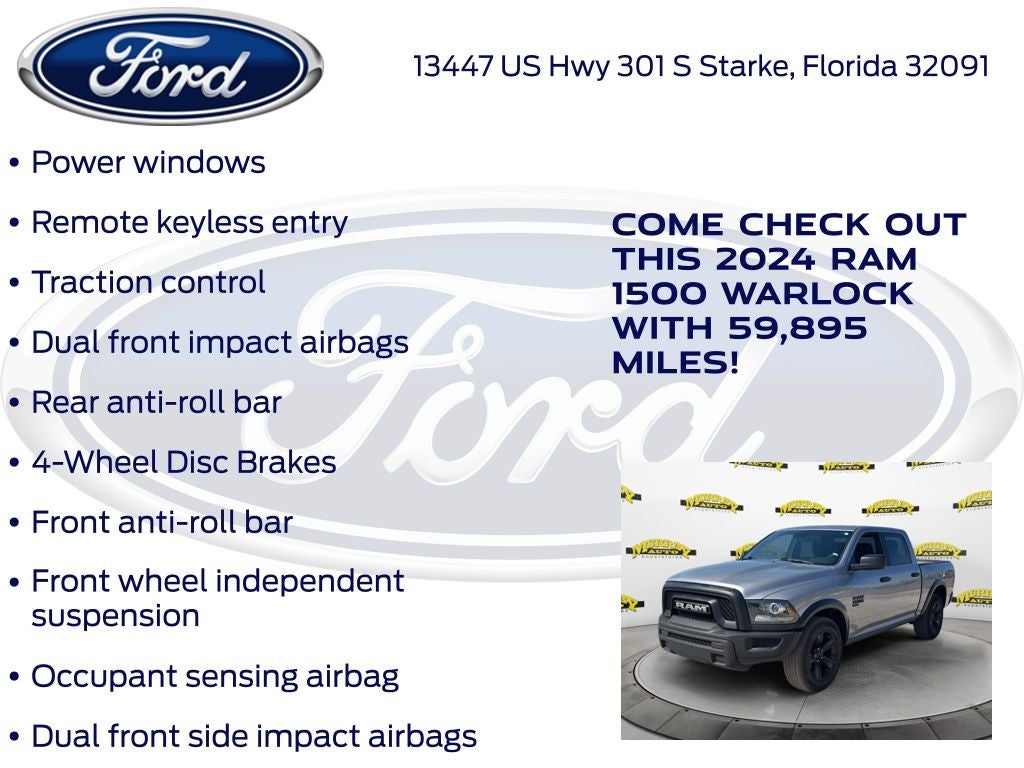 2024 RAM 1500 Classic Warlock -CERTIFIED-