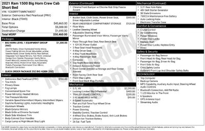 2021 RAM 1500 Big Horn/Lone Star