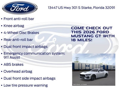2026 Ford Mustang GT 301A