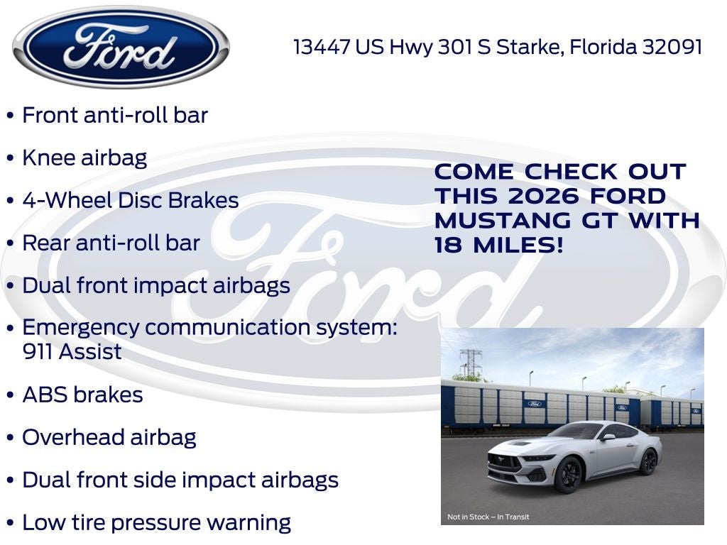 2026 Ford Mustang GT 301A