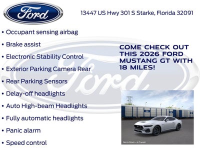 2026 Ford Mustang GT 301A