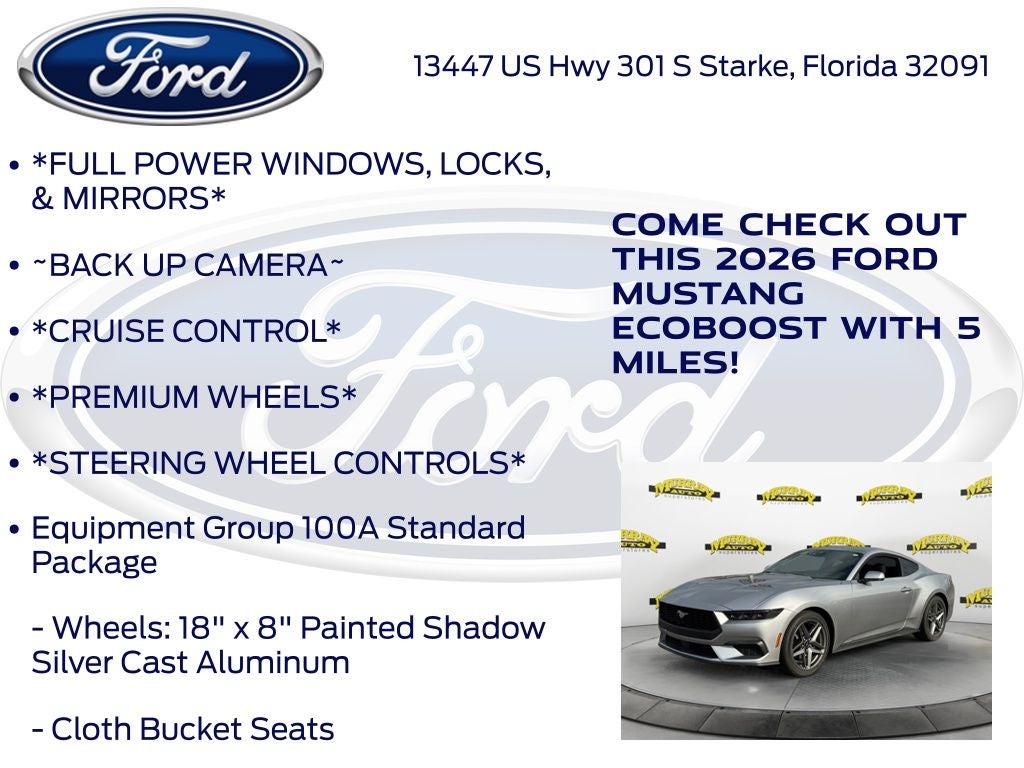 2026 Ford Mustang EcoBoost 100A