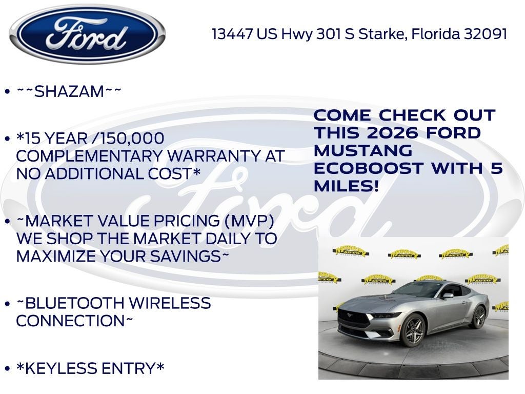 2026 Ford Mustang EcoBoost 100A