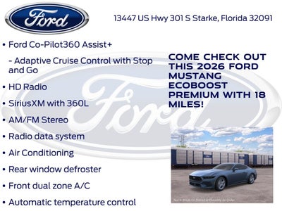 2026 Ford Mustang EcoBoost Premium 201A