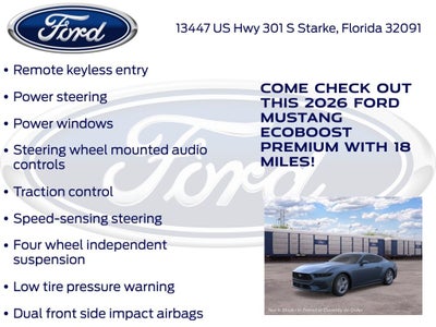 2026 Ford Mustang EcoBoost Premium 201A
