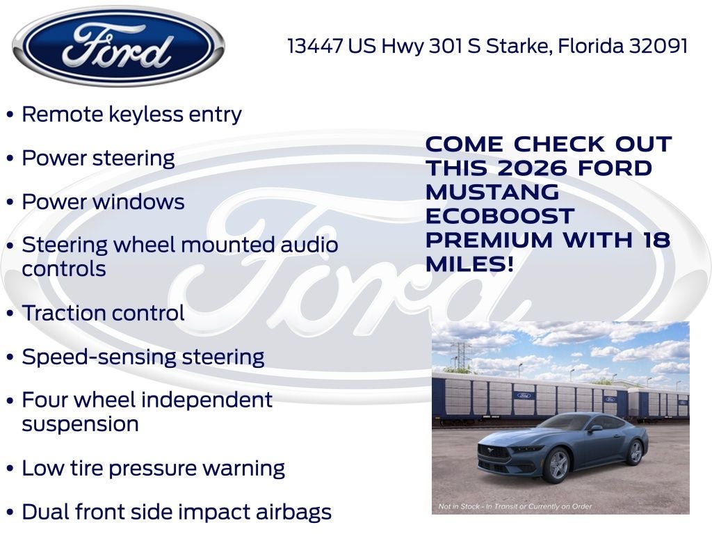 2026 Ford Mustang EcoBoost Premium 201A