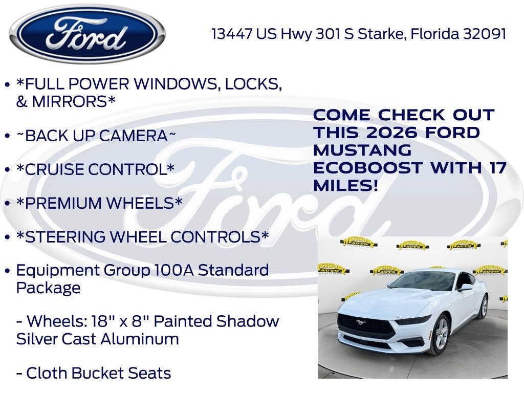 2026 Ford Mustang EcoBoost 100A