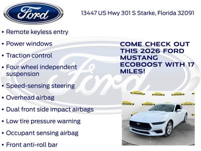2026 Ford Mustang EcoBoost 100A