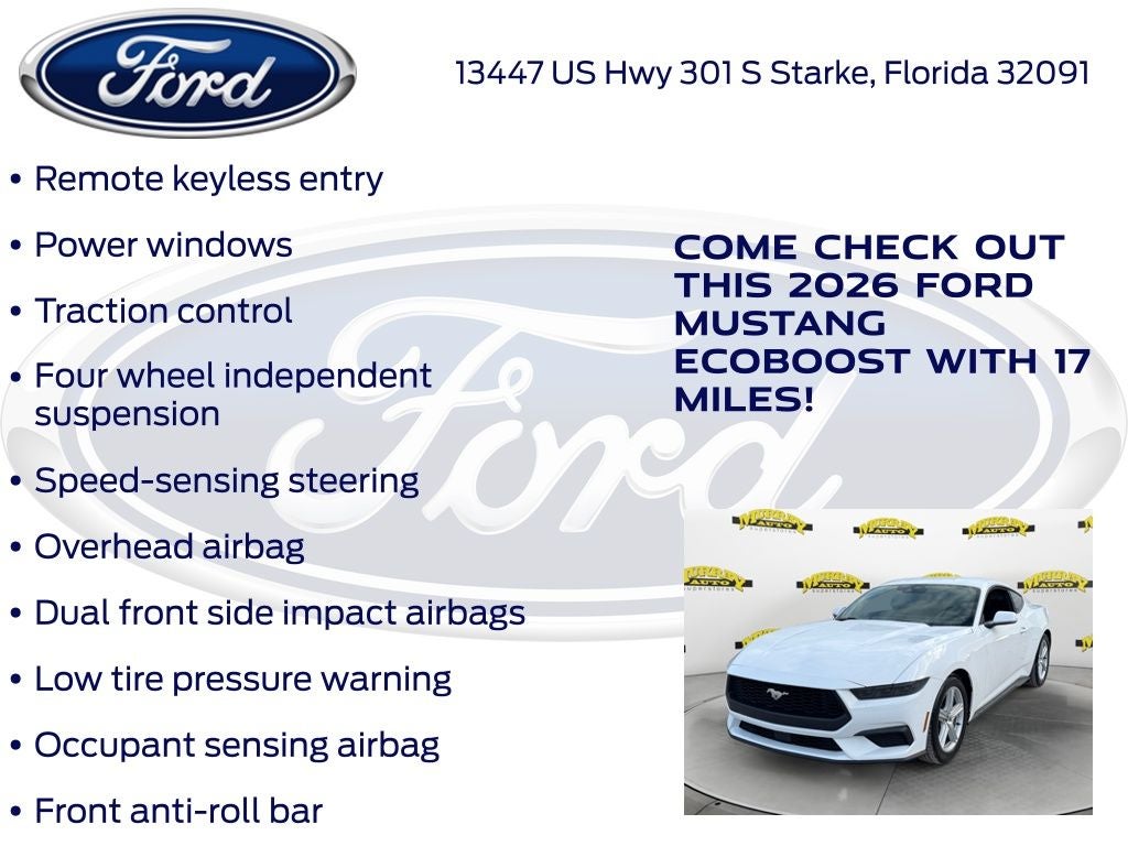2026 Ford Mustang EcoBoost 100A