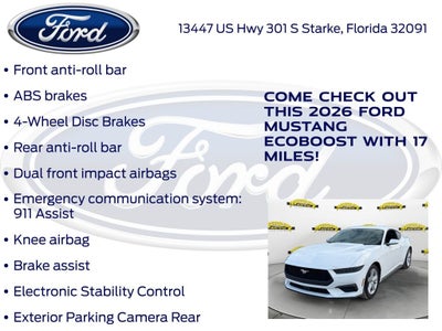 2026 Ford Mustang EcoBoost 100A