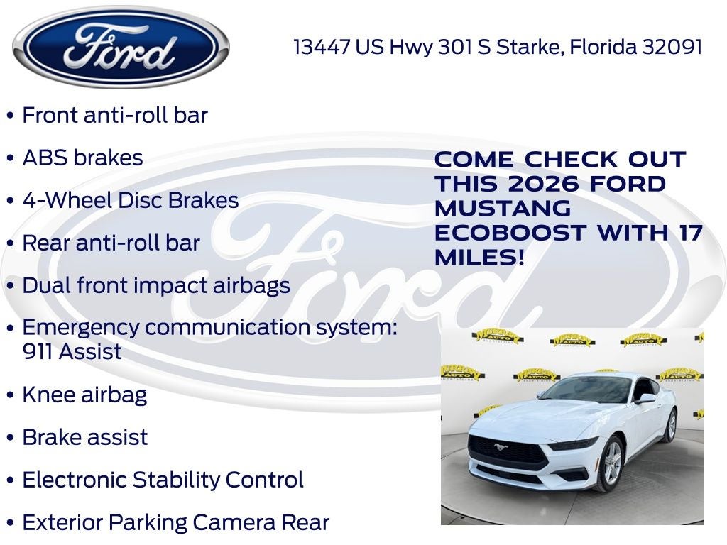 2026 Ford Mustang EcoBoost 100A