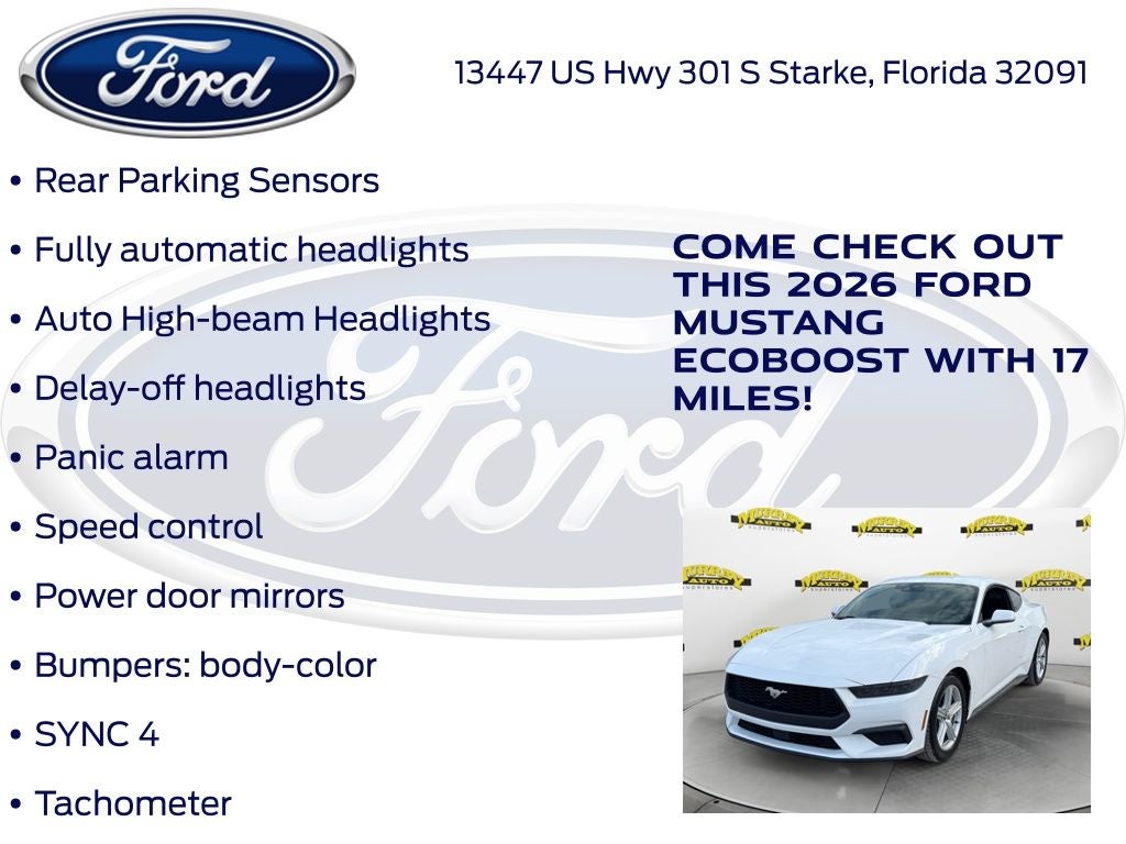 2026 Ford Mustang EcoBoost 100A