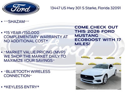 2026 Ford Mustang EcoBoost 100A