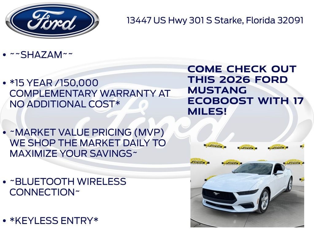 2026 Ford Mustang EcoBoost 100A