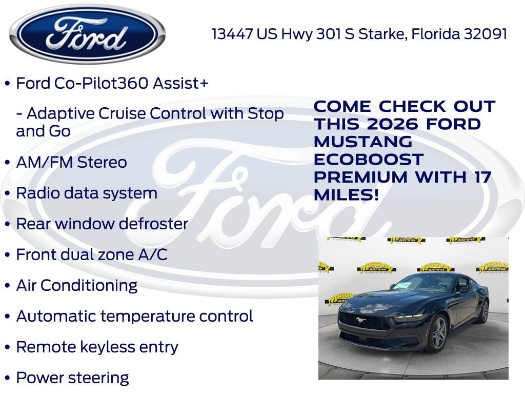 2026 Ford Mustang EcoBoost Premium 201A