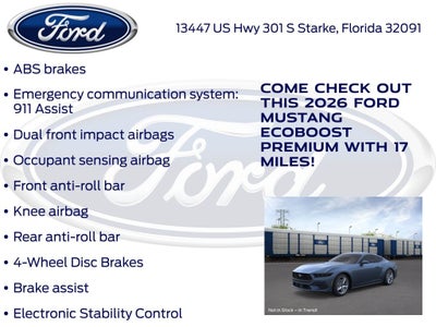 2026 Ford Mustang EcoBoost Premium 200A