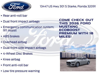 2026 Ford Mustang EcoBoost Premium 200A