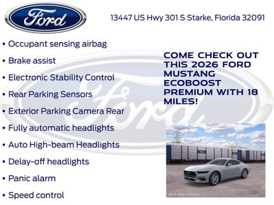 2026 Ford Mustang EcoBoost Premium 200A