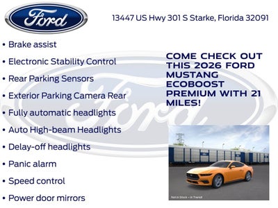 2026 Ford Mustang EcoBoost Premium 200A
