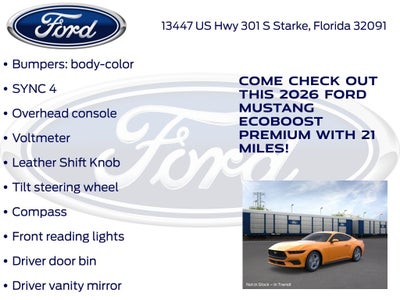 2026 Ford Mustang EcoBoost Premium 200A