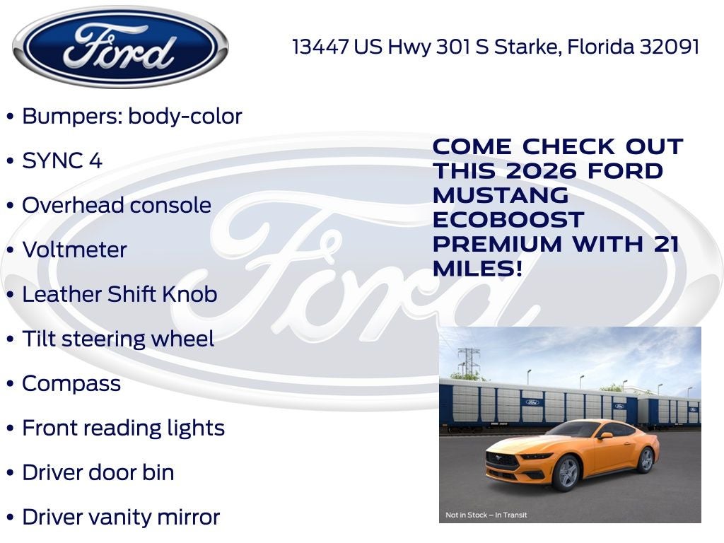 2026 Ford Mustang EcoBoost Premium 200A