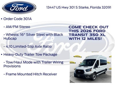 2026 Ford Transit-350 XL High Roof 15 Passenger 301A