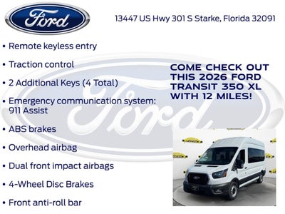 2026 Ford Transit-350 XL High Roof 15 Passenger 301A