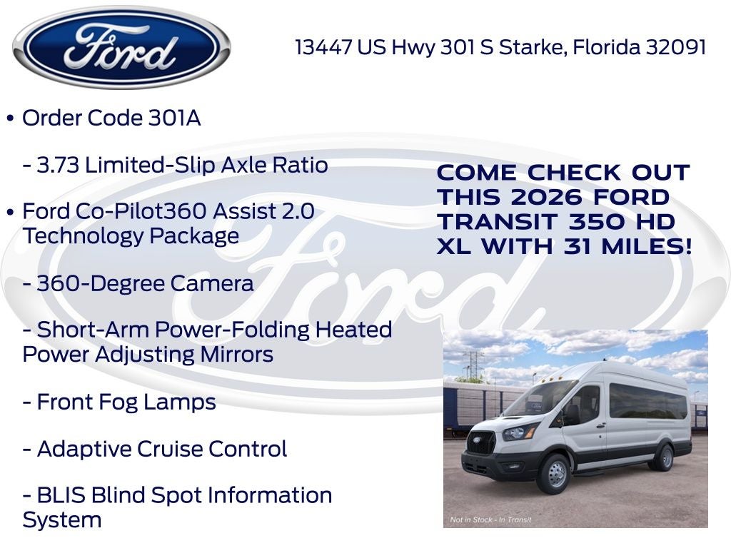 2026 Ford Transit-350 XL