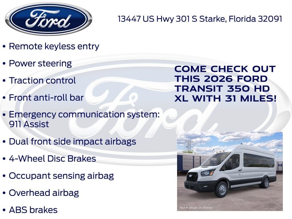 2026 Ford Transit-350 XL Passenger 301A