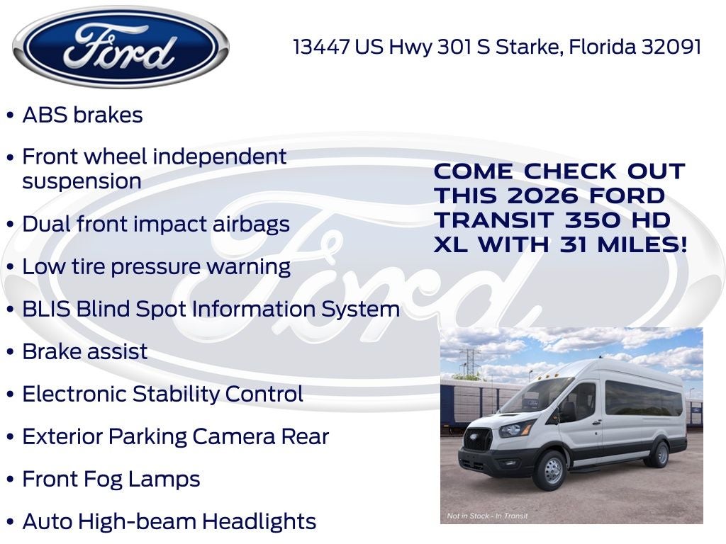 2026 Ford Transit-350 XL Passenger 301A