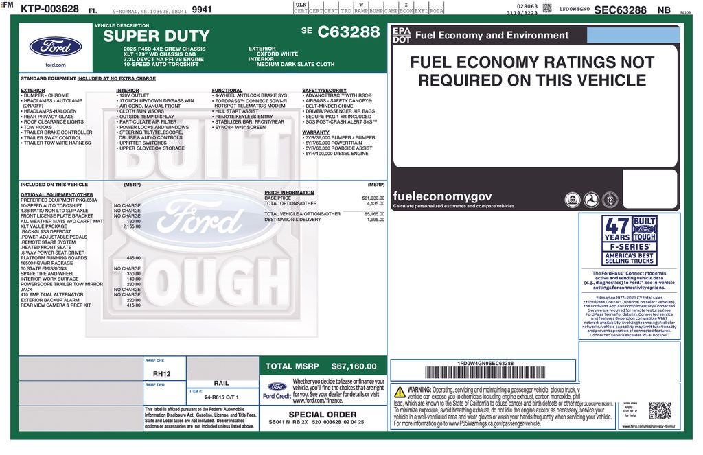 2025 Ford F-450SD XLT DRW 653A