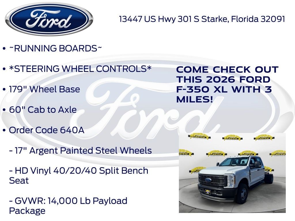 2026 Ford F-350SD XL DRW 640A