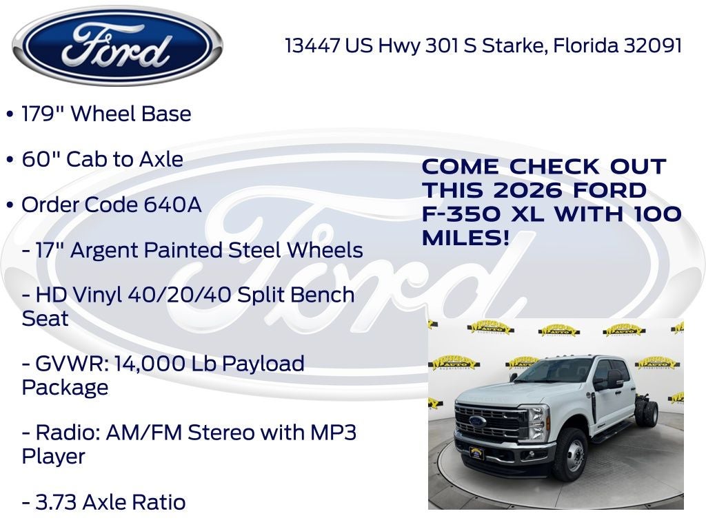2026 Ford F-350SD XL DRW 640A