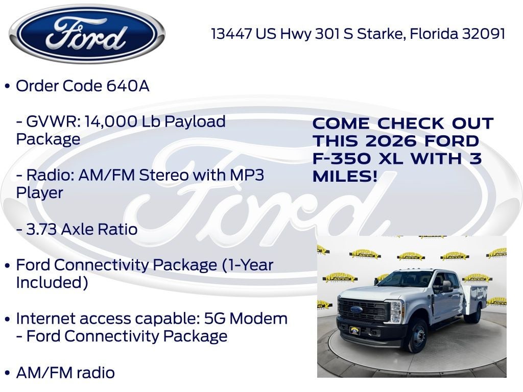 2026 Ford F-350SD XL DRW 640A