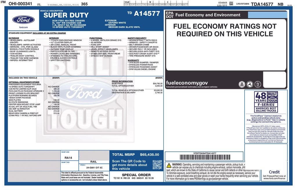 2026 Ford F-550SD DRW 660A