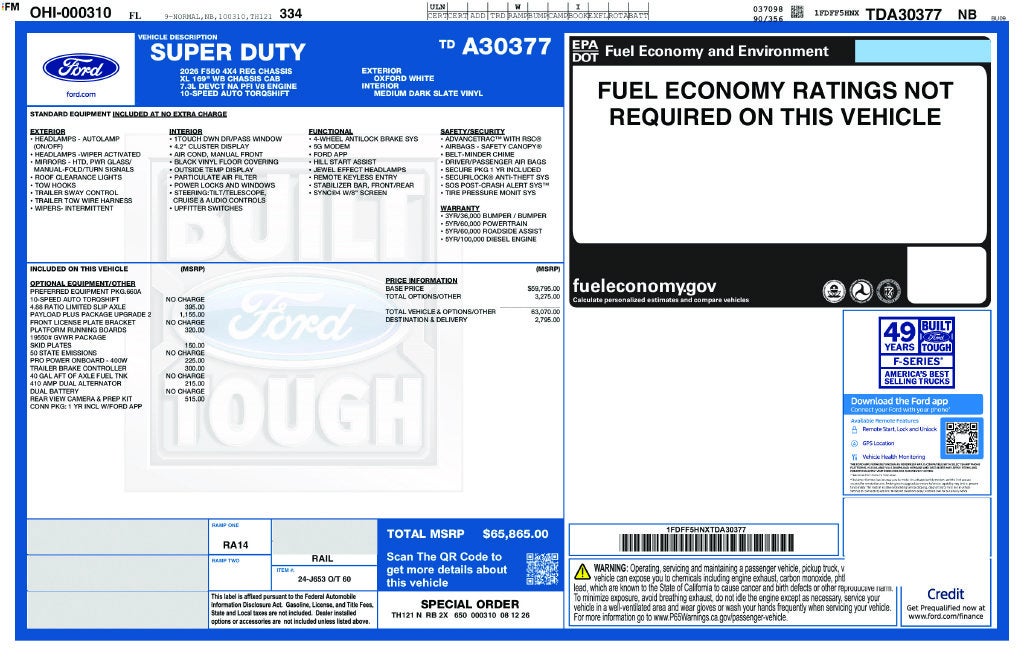 2026 Ford F-550SD XL DRW 660A