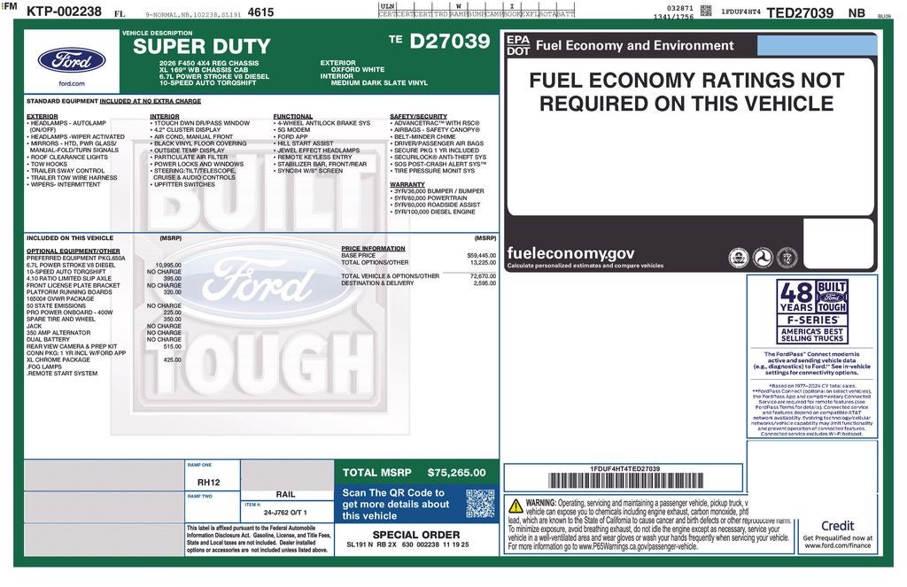 2026 Ford F-450SD XL DRW 650A