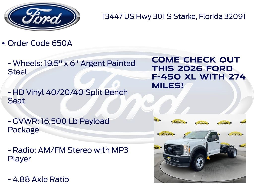 2026 Ford F-450SD XL DRW 650A