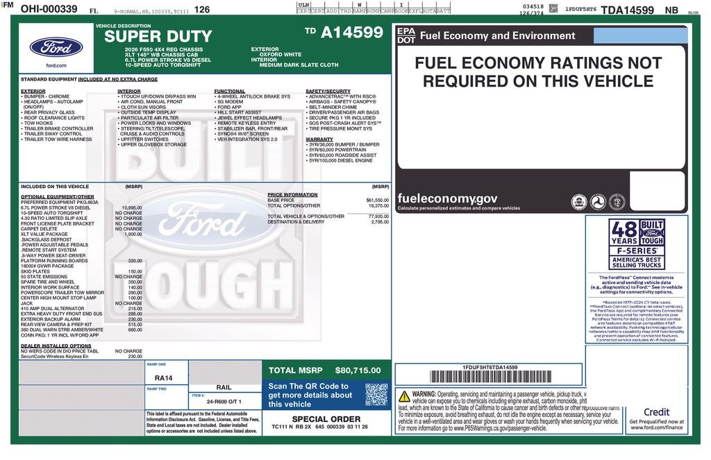 2026 Ford F-550SD XLT DRW 663A