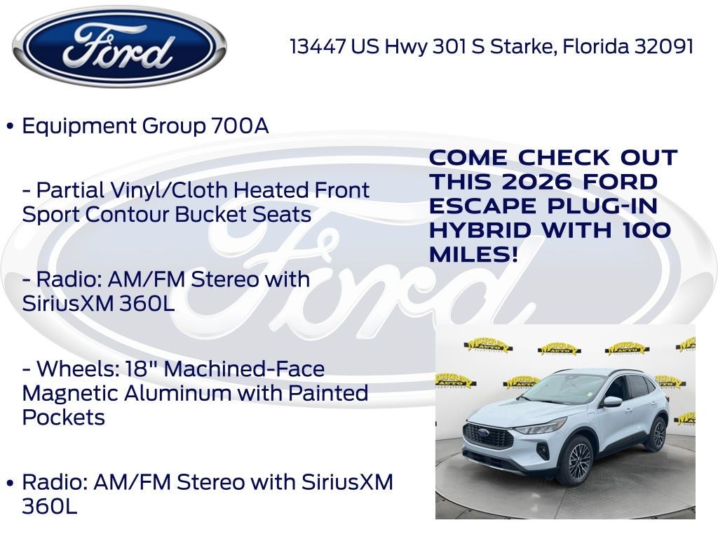 2026 Ford Escape Plug-In Hybrid Base 700A