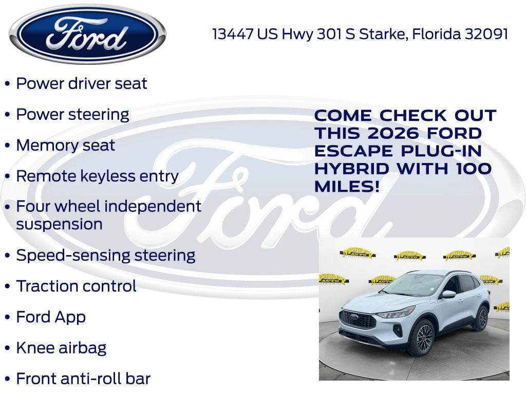 2026 Ford Escape Plug-In Hybrid Base 700A
